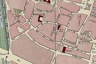 Héteau de 1844 avec son théâtre, bibliothèque Carnegie (Reims).