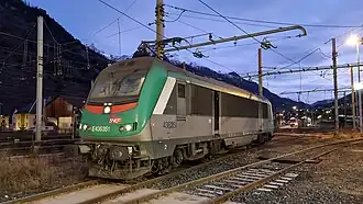 La BB 36351 au dépôt de Modane.