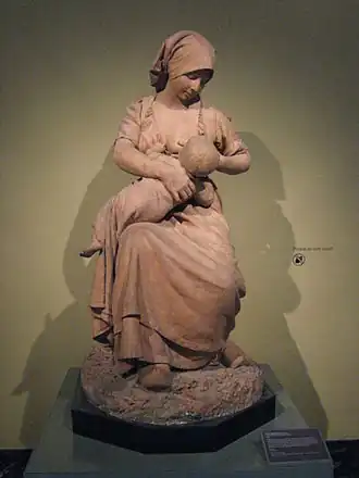 La Paysanne française allaitant (1873), Londres,  Victoria and Albert Museum.
