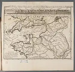 Première carte bathymétrique de la Manche, Philippe Buache, 1737.