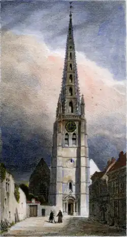 L'église avant 1792 (gravure de 1830).