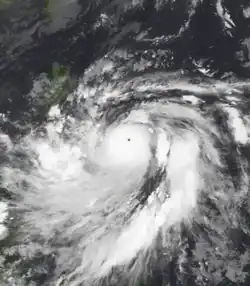 Typhon Babs à son intensité maximale.