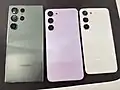 Les 3 versions : S23 Ultra, S23+ et S23 (vue arrière).