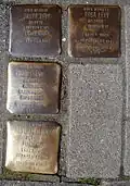Les Stolpersteine pour la famille Levy sur la Linzer Straße.