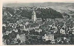 Vue aérienne de Bad Wildungen, vers 1925.