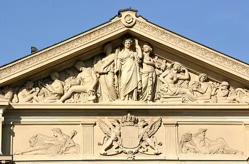 L'Art, la Renommée et la Musique (vers 1862), Baden-Baden,  théâtre de Baden-Baden&nbsp;(de).