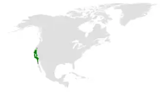 Description de l'image Baeolophus inornatus distribution map.png.