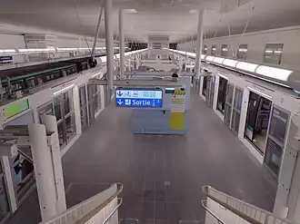 Le quai vu lors de l'ouverture de la station.
