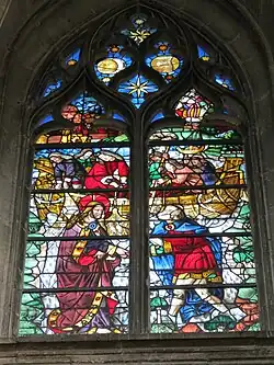 Photo de la baie 54 représentant le Christ et saint Pierre marchant sur les eaux