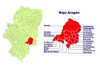 Localisation de Bajo Aragón