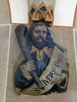 Judas avec une massue,Stadtkirche, Balingen (Allemagne).