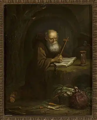 Ermite en prière, Balthazar Beschey, XVIIIe siècle