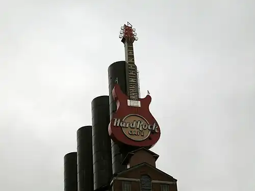 La guitare, emblème du HRC, Baltimore.