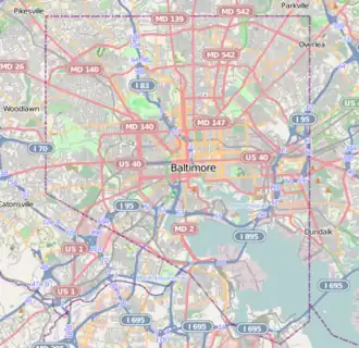 voir sur la carte de Baltimore