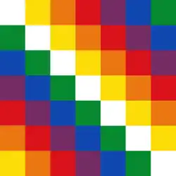 La Wiphala, drapeau de certaines régions andines.