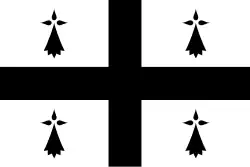 Pavillon à croix noire de la flotte bretonne du XVIe au XVIIIe&nbsp;siècle.