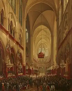 Baptême de monseigneur le comte de Paris dans l'église Notre-Dame de Paris 2 mai 1841, 1841, musée national des châteaux de Versailles et de Trianon.