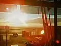 Lever de soleil, vu depuis le Terminal 4.