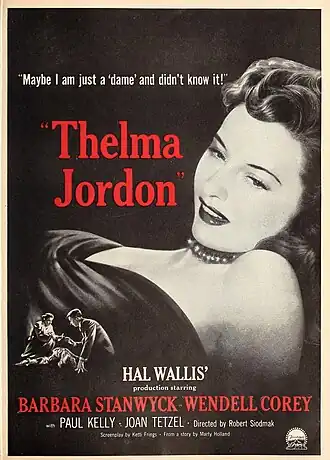 Description de l'image Barbara Stanwyck in 'The File on Thelma Jordon'. 1950.jpg.