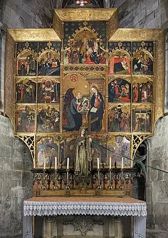 Retable de L’archange Gabriel par Lluís Borrassà.