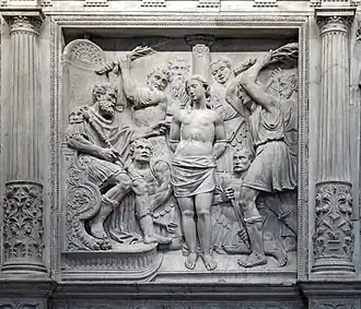 Flagellation d’Eulalie de Barcelone par Claudi Perret.