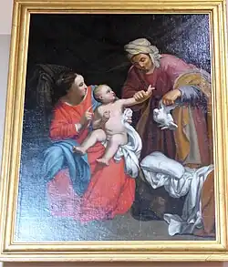 Vierge à l'Enfant avec sainte Anne tenant une colombe, XVIIe siècle Classé MH (2005).