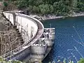 Le barrage vu du dessus.