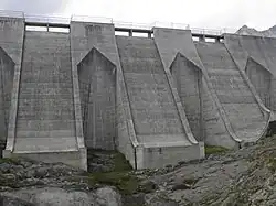 Barrage du Plan d'Amont en 2015.