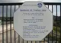 Panneau descriptif du barrage du Trapan.