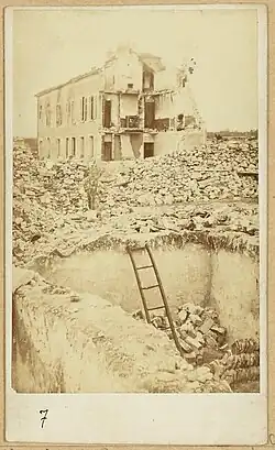 Baricade prissienne au pont de Garche.