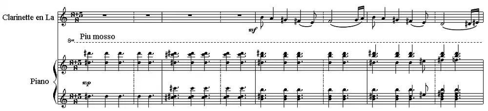 Partition de Bartók pour violon, clarinette et piano