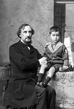 Le président Bartolome Mitre et son petit-fils en 1887.