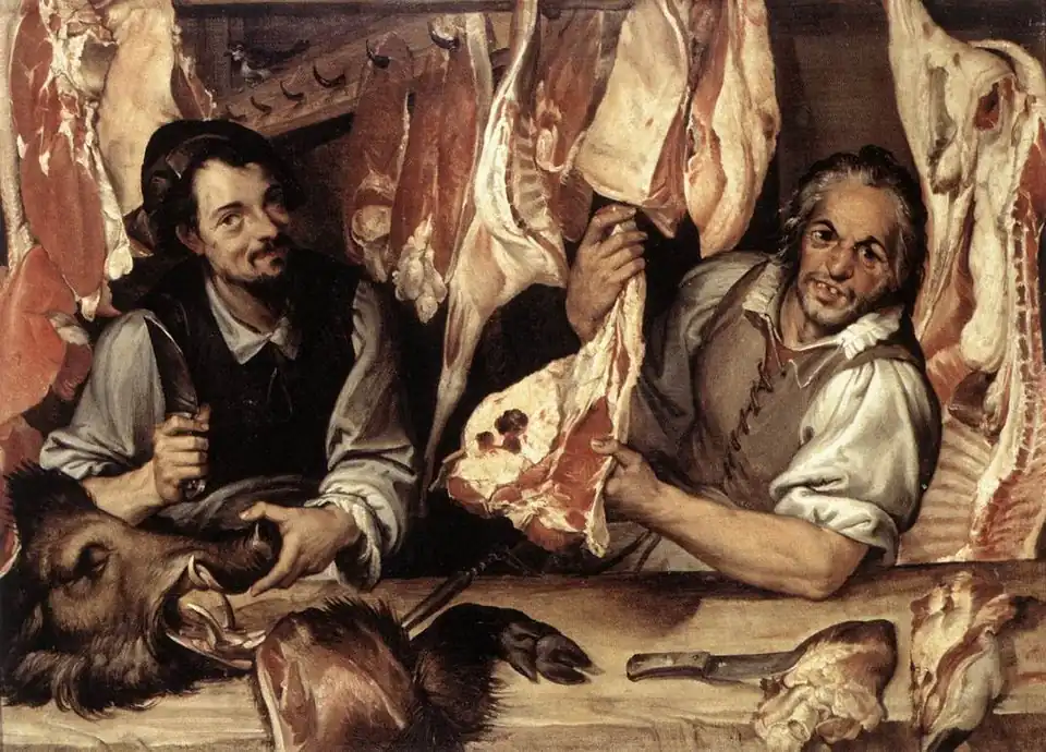 Les Bouchers, années 1580, Galerie nationale d'Art ancien, Rome