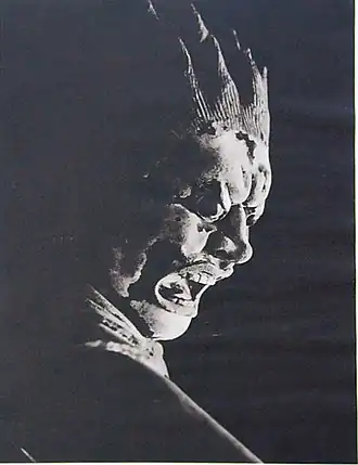 Général du Yakushi Nyorai. Argile crue, VIIIe&nbsp;siècle. Salle principale Yakushi-ji, Nara