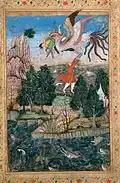 Le vol du Simurgh, v. 1590, collection Sadruddin Aga Khan