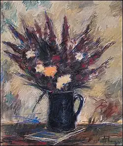 Basilic (peut-être années 80), pastel, 53&nbsp;×&nbsp;45&nbsp;cm, collection particulière.