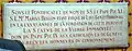 Plaque, don de Pie IX