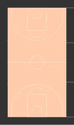 Un terrain de basket-ball.