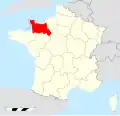 Carte situant la Basse-Normandie en France