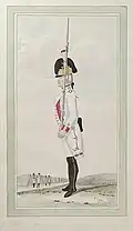 Uniforme du régiment de Bassigny en 1791 selon Nicolas Hoffmann.