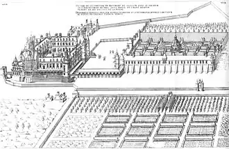 Jardins du Château de Gaillon (Jacques Ier Androuet du Cerceau, « Les plus excellents bastiments de France »).