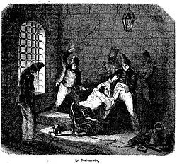 Scène de flagellation au bagne de Toulon.