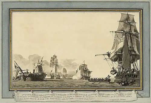 La bataille d’Algésiras, en 1801, entre deux petites flottes françaises et anglaises.