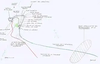 Schéma topographique de la bataille.