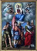 Madone à l’Enfant en gloire avec saints, Battista Franco, cathédrale San Venanzio de Fabriano