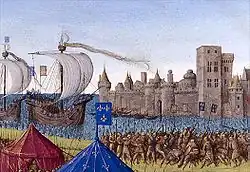 Tableau illustrant la bataille de Tunis.