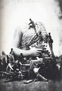 Montage de la Bavaria, 1850.