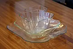 Vaisselle en verre de la salle à manger