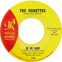 Description de l'image Be My Baby by The Ronettes US single side-A.png.
