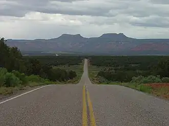 Vue depuis l'Utah Highway 261 (sud).